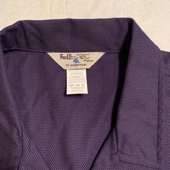 FedEx Short Sleeve Button Up Stan Herman Delivery Employee Uniform Mens XL - Picture 3 of 6